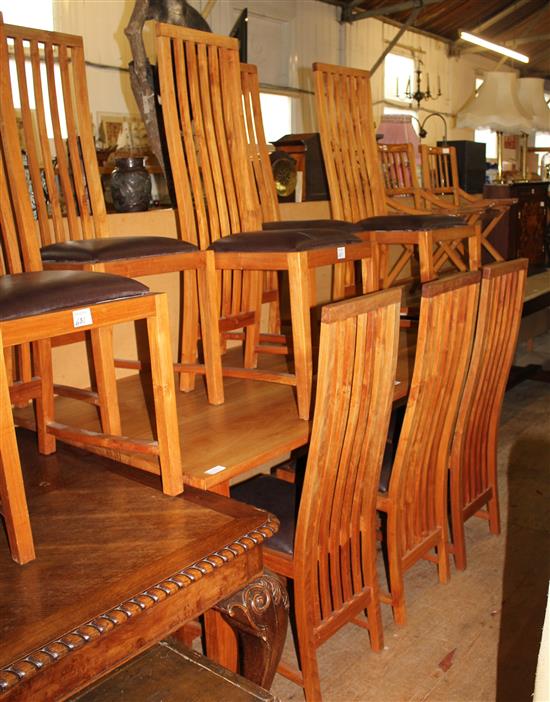 Modern dining table & 8 chairs